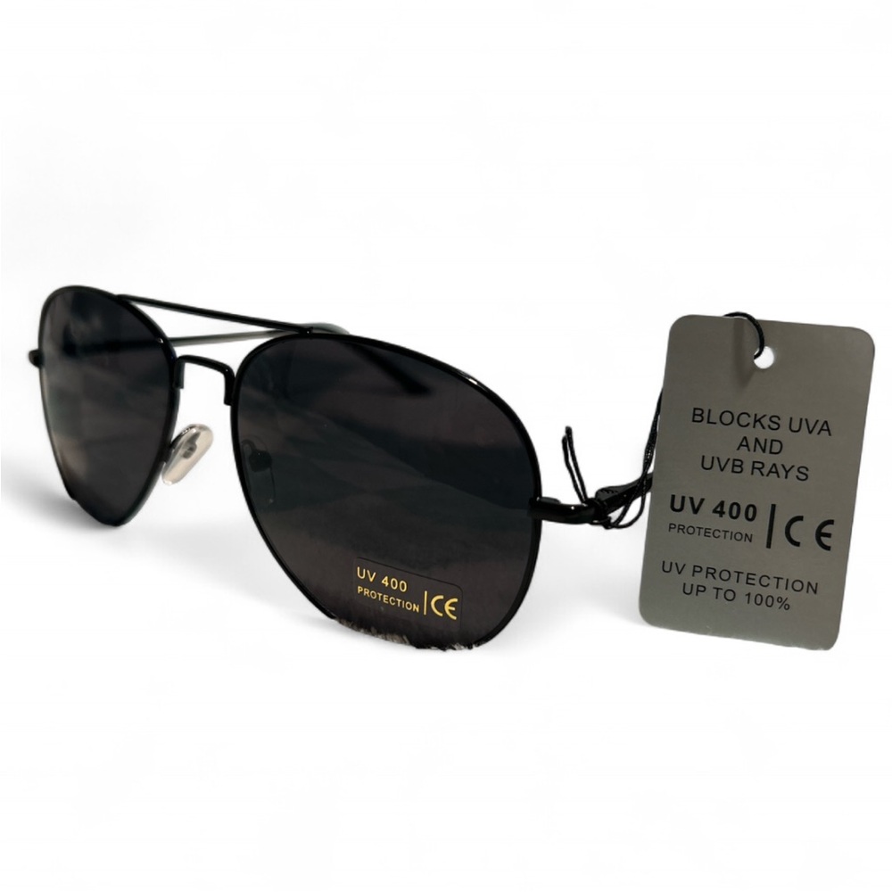 Classic Black Aviator Sunglasses